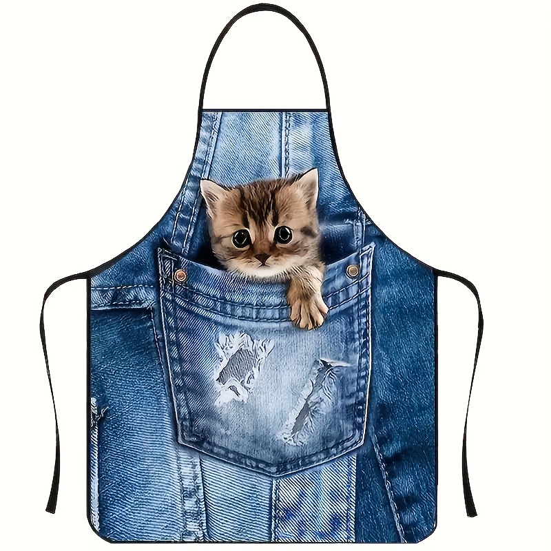 Home Cooking For Cats - Delantal de cocina con bonito gato