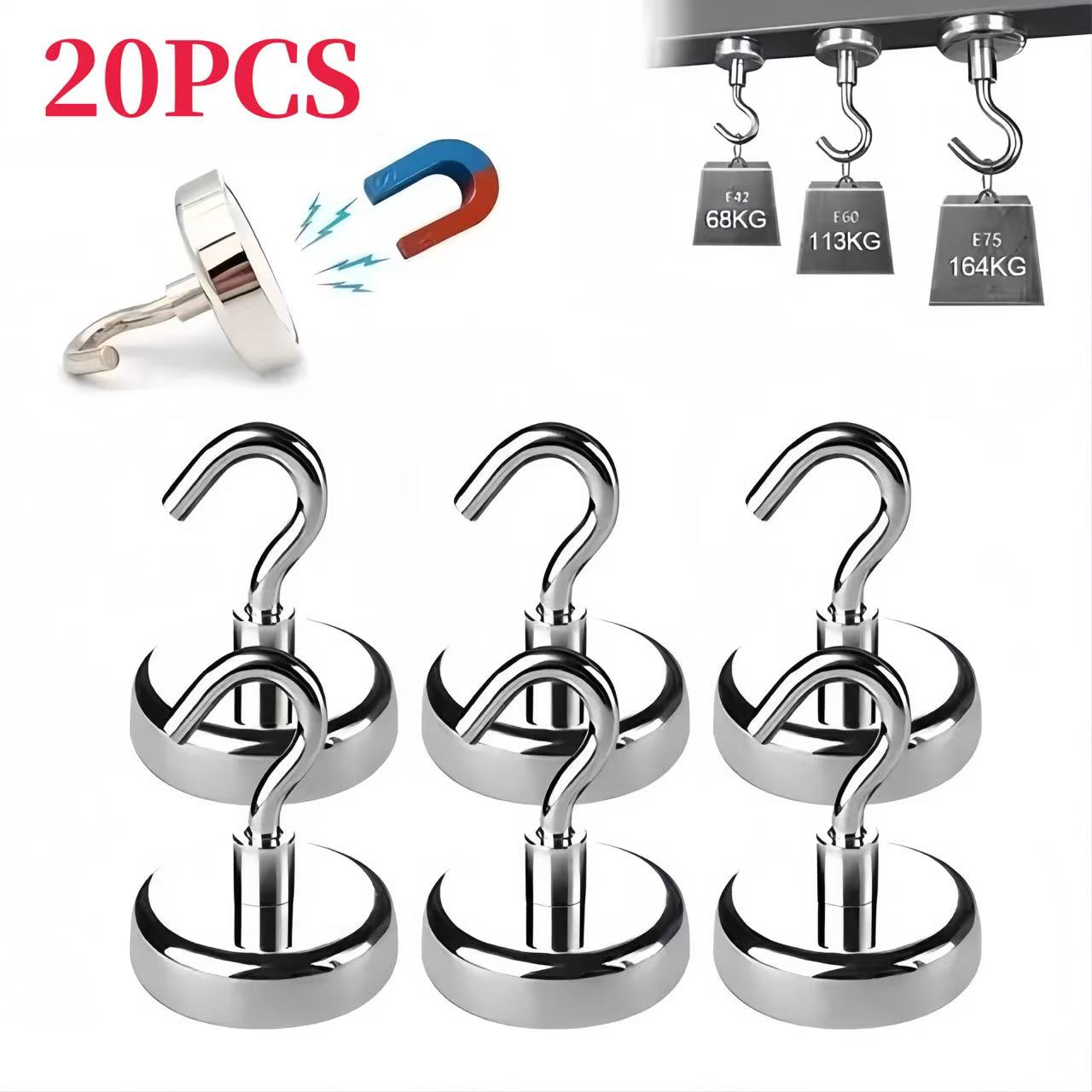 Home Cooking Delivery - Ganchos magnéticos fuertes, ganchos de almacenamiento