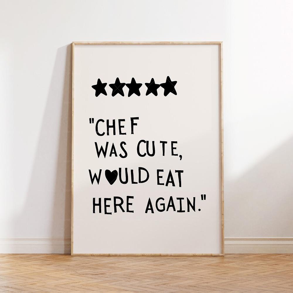 Cazón minimalista, Chef negro, - Home Cooking Quotes reseña y precio