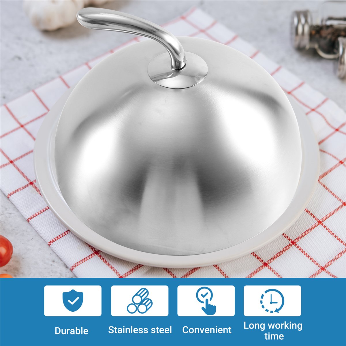 1 unidad de tapa de acero inox - Home Cooking Meal reseña y precio
