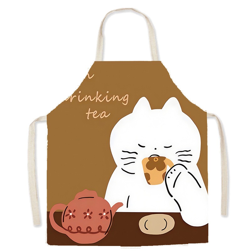 Delantal con estampado de gato - Home Cooking For Cats reseña y precio