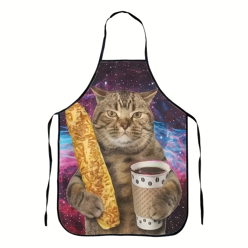 Delantal de cocina con estampa - Home Cooking For Cats reseña y precio