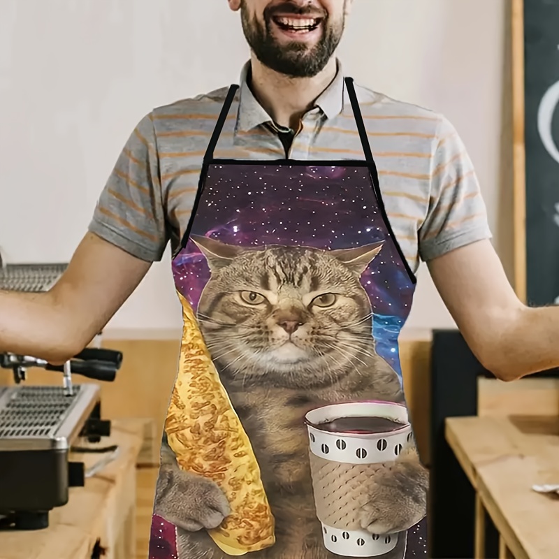 Delantal de cocina con estampa - Home Cooking For Cats reseña y precio