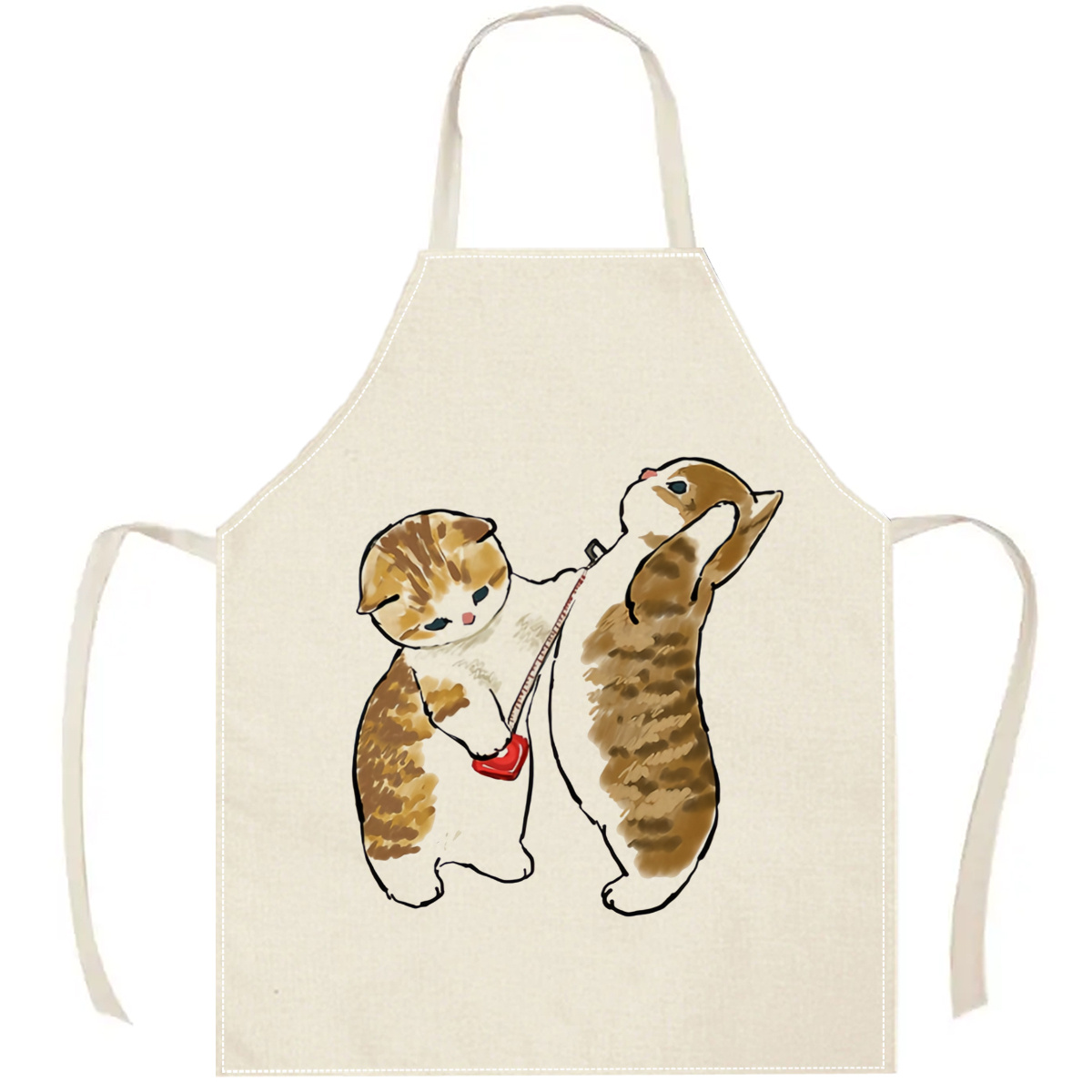 Delantal de lino con diseño de - Home Cooking For Cats reseña y precio