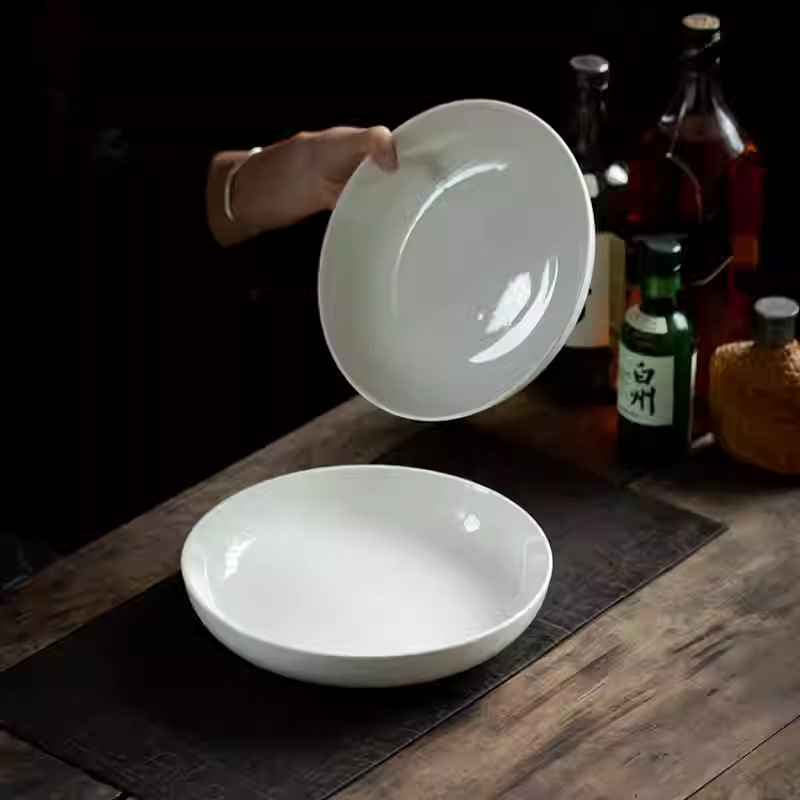 Plato Hondo de Porcelana Blanc - Home Cooking Meal reseña y precio