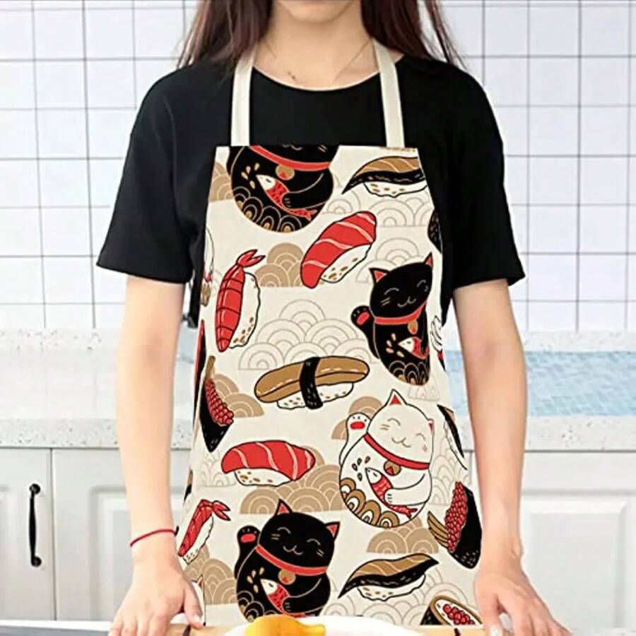 Delantal de Cocina con Estampa - Home Cooking For Cats reseña y precio