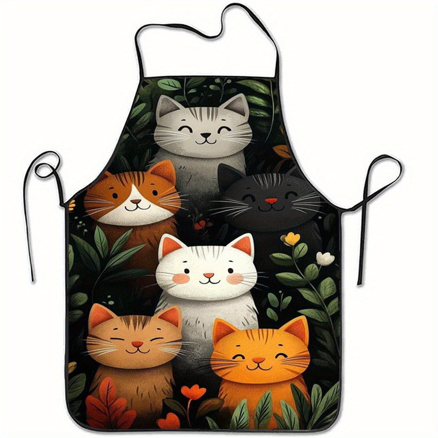 Delantal de poliéster con esta - Home Cooking For Cats reseña y precio