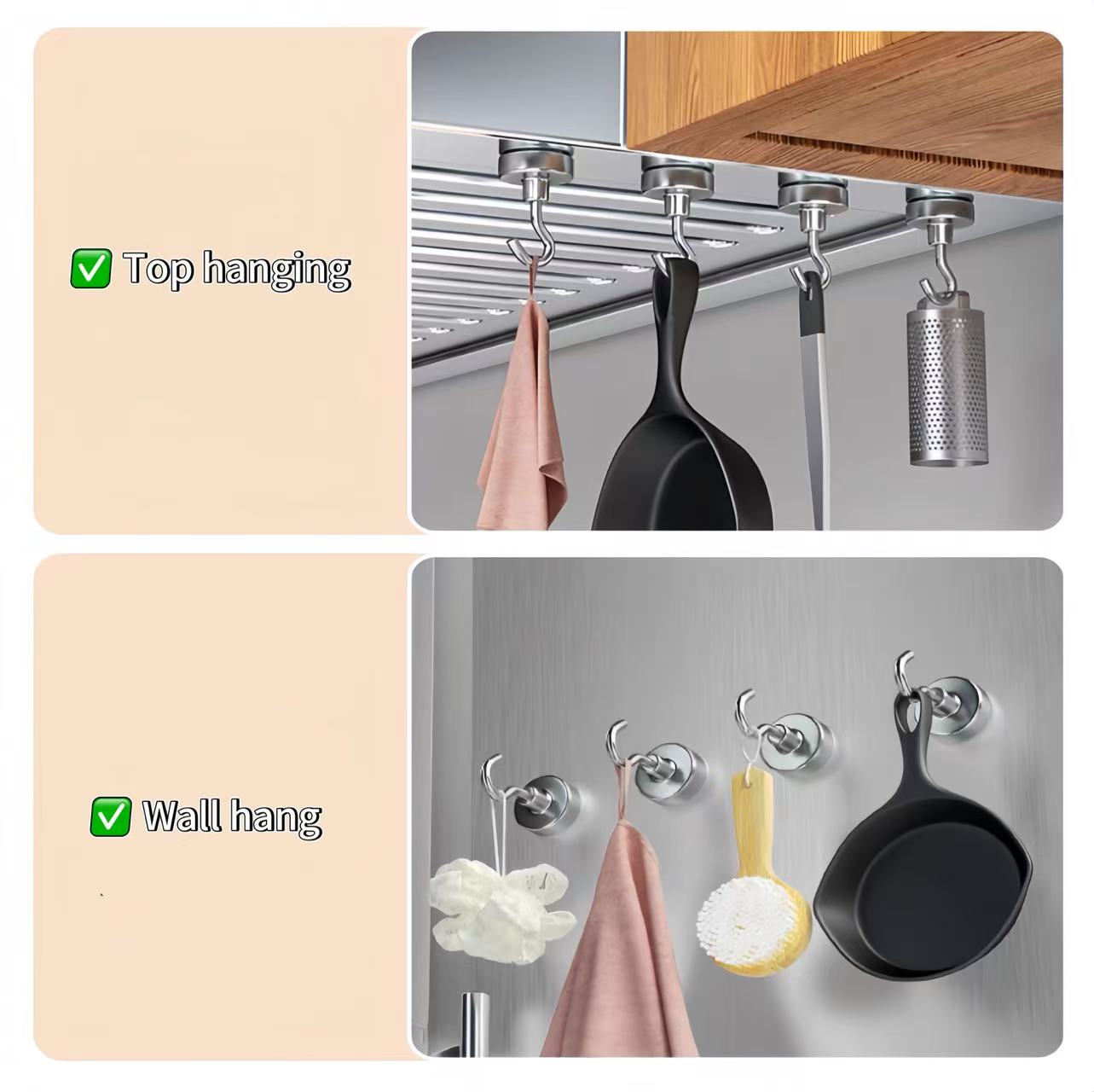 Ganchos magnéticos fuertes, ga - Home Cooking Delivery reseña y precio