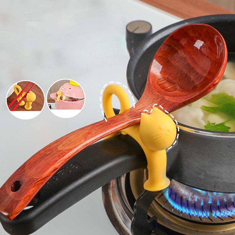 Soporte para cuchara con forma - Home Cooking For Cats reseña y precio
